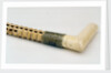 Walking stick made from shark vertebrae, detail of handle showing engraving, Frederick Wiegmann by unknown