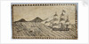 Scrimshaw wall picture, bone panel of whaling scene. by unknown