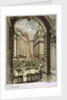 Front cover of Cunard menu featuring archway by unknown