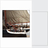 Merchantman, detail of rowing boat by unknown