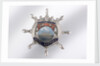 Enamelled metal brooch by unknown