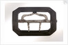 Japanned steel shoe buckle by unknown