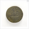 Counter commemorating Rhode Island relieved and evacuated, 1779; reverse by unknown