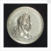 Medal commemorating the action off Beachy Head, 1690; obverse by H. Roussel