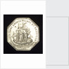 Medal commemorating the presentation to King Louis XV of an eighty-gun ship; reverse by J.C. Roettier