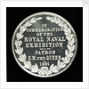 Medal commemorating The Royal Naval Exhibition, 1891; reverse by A.E. Warner