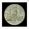 Medal commemorating the visit of the Atlantic fleet to Queenstown, 1910; obverse by J.F. O'Crowley