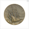 Medal commemorating the sailing of the 'Mayflower II', 1957; obverse by unknown
