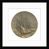 Medal commemorating the sailing of the 'Mayflower II', 1957; obverse by unknown