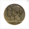 Medal commemorating the visit of the Russian fleet to Toulon, 1893; obverse by J.C. Chaplain