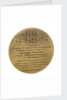 Medal commemorating General Francesco Amilcare Dupanloup from the inhabitants of Savona; reverse by unknown