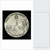 Mining badge commemorating the 350th Anniversary of the birth of Admiral de Ruyter, 1957; reverse by unknown