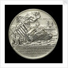Medal commemorating the destruction of the English armoured cruisers 'Aboukir', 'Hogue' and 'Cressy' by 'U9', 1914; obverse by H. Ziegler