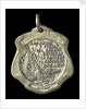 Badge commemorating the hoisting of the flag on the Rosario gunboat; reverse by C. Rossi