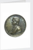 Commemorative medal depicting Sir Isaac Newton (1642-1727); obverse by J. Croker