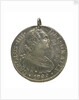 Engraved coin - eight reales; obverse by unknown