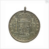 Engraved coin - eight reales; reverse by unknown