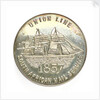 Medal commemorating the Union Castle Line-ending of South African Mail Service after 120 Years; obverse by Spink & Son Ltd.