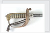 Solid half-basket hilted sword by unknown