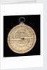 Astrolabe: mounted obverse by unknown