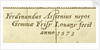 Astrolabe: signature beneath shadow square by Ferdinand Arscenius