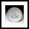 Delftware ship bowl by unknown