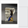 Earthenware mask mug by unknown