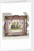 Purple lustre wall plaque by unknown