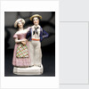 Earthenware figure group depicting a sailor and lass by unknown