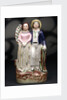 Earthenware figure group depicting a sailor and lass by unknown