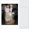 Earthenware figure group depicting a sailor and lass by unknown
