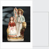 Earthenware figure group depicting a sailor and lass by unknown