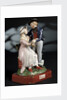 Earthenware figure group depicting a sailor and lass by unknown