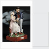 Earthenware figure group depicting a sailor and lass by unknown