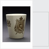 Porcelain beaker inscribed 'CORONATION 1911' by Doulton & Co. Ltd.