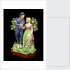 Earthenware figure group depicting a sailor and lass by John Walton