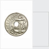 50 centimos coin; obverse by unknown