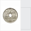 50 centimos coin; reverse by unknown