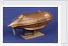 Full hull model, life-saving capsule, starboard stern quarter by R. F. Wells