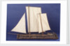 Full hull model, sailing liferaft, port broadside by unknown