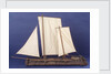 Full hull model, sailing liferaft, port broadside by unknown
