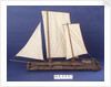 Full hull model, sailing liferaft, port broadside by unknown