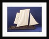 Full hull model, sailing liferaft, starboard broadside by unknown