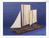 Full hull model, sailing liferaft, port by unknown