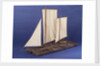 Full hull model, sailing liferaft, port by unknown