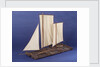 Full hull model, sailing liferaft, port by unknown