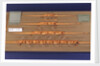 Full hull model, racing four shell, port broadside by unknown