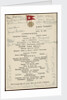 'Titanic' luncheon menu, signed by passengers, 14 April 1912 by unknown