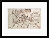 Chart of Mediterranean, Black and Caspian Seas, 16th century by Paulo Forlani