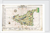 Chart of Sicily, 1554 by Battista Agnese